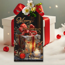 フェスティバルクラシックキャンドルライトメリークリスマス ギフトタグ