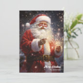 フェスティバルクラシックナイトライト付きサンタクロース シーズンカード (スタンド正面)