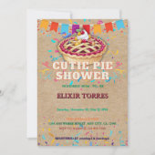 フェスティバルクラフトかわいこちゃんパイパーティーベビーシャワー 招待状 (正面)