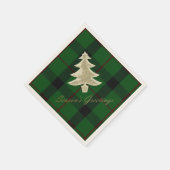 フェスティバルクランキンケイドプレイドホリデーナプキンズ スタンダードカクテルナプキン (角)