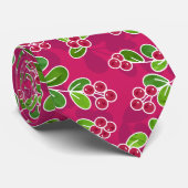フェスティバルクランベリーの葉のパターン、明るい赤紫色 ネクタイ (ロール)