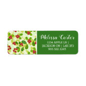 フェスティバルクランベリー果実パターン、緑 ラベル (正面)