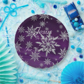 フェスティバルクリスチャンパープル紙プレート ペーパープレート (パーティー)