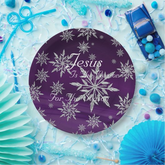 フェスティバルクリスチャンパープル紙プレート ペーパープレート (パーティー)