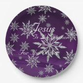 フェスティバルクリスチャンパープル紙プレート ペーパープレート (正面)