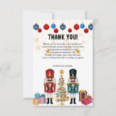 フェスティバルクリスマスくるみ割りオーナメントベビーシャワー サンキューカード (正面)