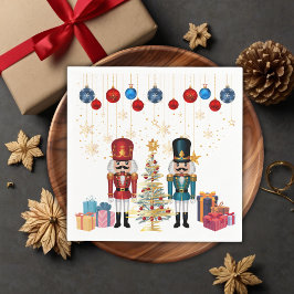 フェスティバルクリスマスくるみ割りオーナメントベビーシャワー スタンダードカクテルナプキン