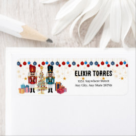 フェスティバルクリスマスくるみ割りオーナメントベビーシャワー ラベル