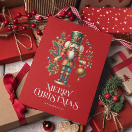 フェスティバルクリスマスくるみ割りカスタム写真 カード