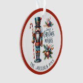 フェスティバルクリスマスくるみ割りカスタム文字 オーナメント (正面)