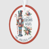 フェスティバルクリスマスくるみ割りカスタム文字 オーナメント (正面)