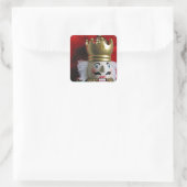 フェスティバルクリスマスくるみ割りカーホリデーカードワインラボ スクエアシール (バッグ)