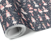 フェスティバルクリスマスくるみ割りテーマパターン ラッピングペーパー (ロールコーナー)