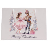 フェスティバルクリスマスくるみ割り付け追加文字 ラージペーパーバッグ (正面)