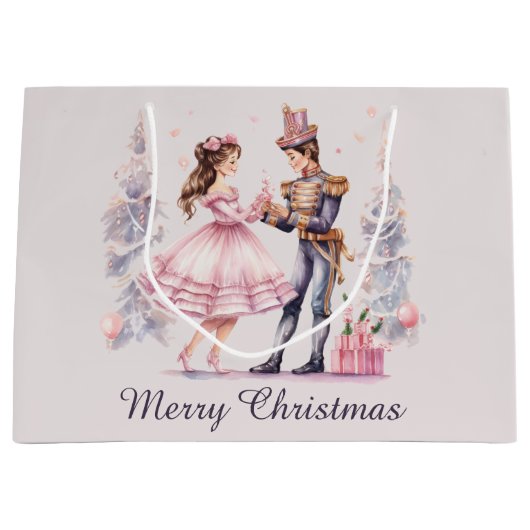 フェスティバルクリスマスくるみ割り付け追加文字 ラージペーパーバッグ