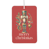 フェスティバルクリスマスくるみ割り器オン赤 カーエアーフレッシュナー (正面)