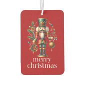 フェスティバルクリスマスくるみ割り器オン赤 カーエアーフレッシュナー (裏面)