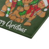 フェスティバルクリスマスのジンジャーブレッドにメッセージ切断を追加 カッティングボード (角)