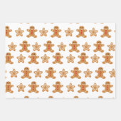 フェスティバルクリスマスのジンジャーブレッドCookie ラッピングペーパーシート (正面3)