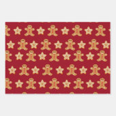 フェスティバルクリスマスのジンジャーブレッドCookie ラッピングペーパーシート (正面2)