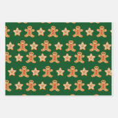 フェスティバルクリスマスのジンジャーブレッドCookie ラッピングペーパーシート (正面)