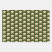 フェスティバルクリスマスのナマケモノのタイル ラッピングペーパーシート (正面3)