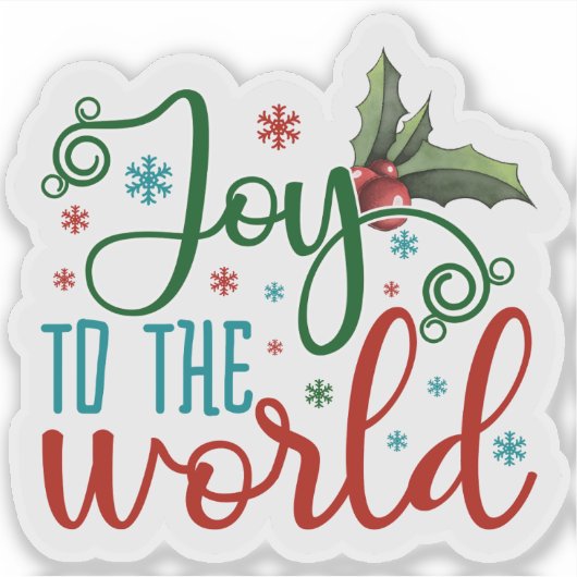 フェスティバルクリスマスの喜びと色 シール (正面)