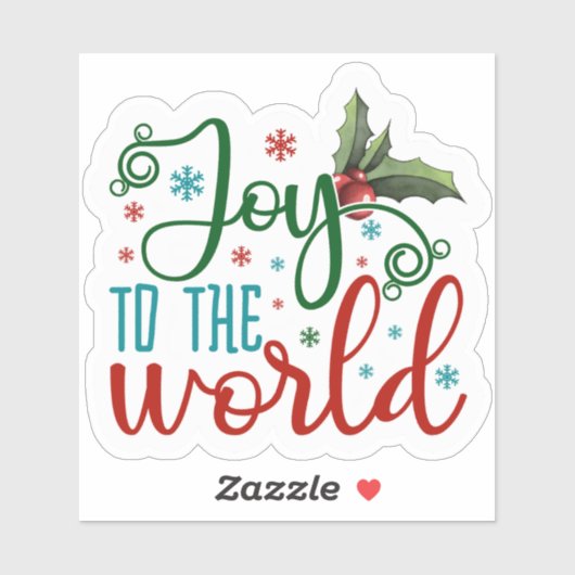 フェスティバルクリスマスの喜びと色 シール (シート)