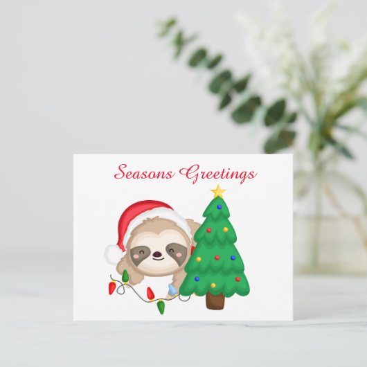 フェスティバルクリスマスの挨拶を追加 シーズンポストカード (スタンド正面)