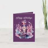 フェスティバルクリスマスの水の色くるみ割り文字を追加 シーズンカード (正面)