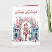 フェスティバルクリスマスの水の色くるみ割り文字を追加 シーズンカード (正面)