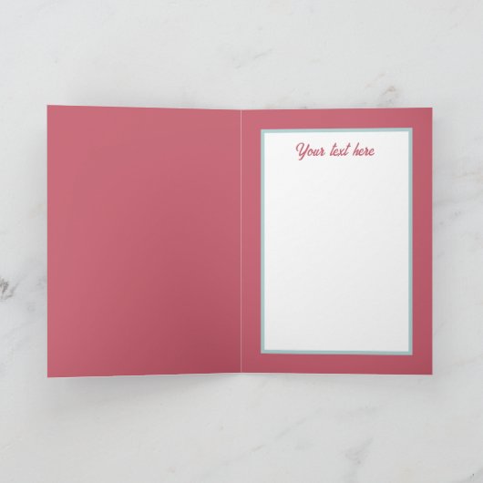 フェスティバルクリスマスの水の色くるみ割り文字を追加 シーズンカード (内部)