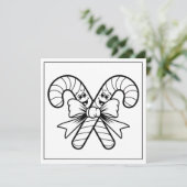 フェスティバルクリスマスの着色キャンディーケーン シーズンカード (スタンド正面)