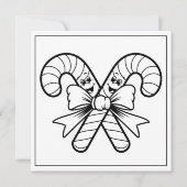 フェスティバルクリスマスの着色キャンディーケーン シーズンカード (正面)