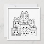 フェスティバルクリスマスの着色ギフト シーズンカード (正面)