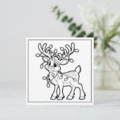 フェスティバルクリスマスの着色トナカイ シーズンカード (スタンド正面)