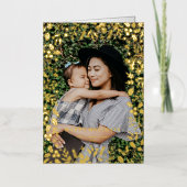 フェスティバルクリスマスの紅葉フレームハッピーホリデー 箔シーズンカード (正面)