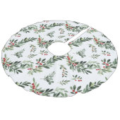 フェスティバルクリスマスの葉植物学 フェイクリネンツリースカート (アングル)