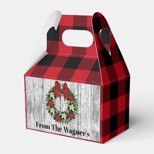 フェスティバルクリスマスの追加の名前パーティー フェイバーボックス (裏面サイド)