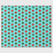 フェスティバルクリスマスの醜いセーター柄のギフト ラッピングペーパー (フラット)