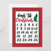 フェスティバルクリスマスの降臨数 シーズンポストカード (正面/裏面)