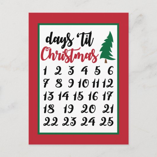 フェスティバルクリスマスの降臨数 シーズンポストカード (正面)