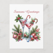 フェスティバルクリスマスアドメッセージカクテル シーズンポストカード (正面)