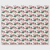 フェスティバルクリスマスアフリカンアメリカンサンタ ラッピングペーパー (フラット)