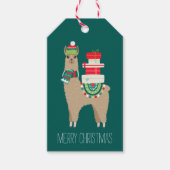 フェスティバルクリスマスアルパパーソナライズされたカ ギフトタグ (正面)