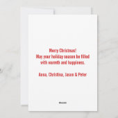 フェスティバルクリスマスアーチ形フォトフレーム シーズンカード (裏面)