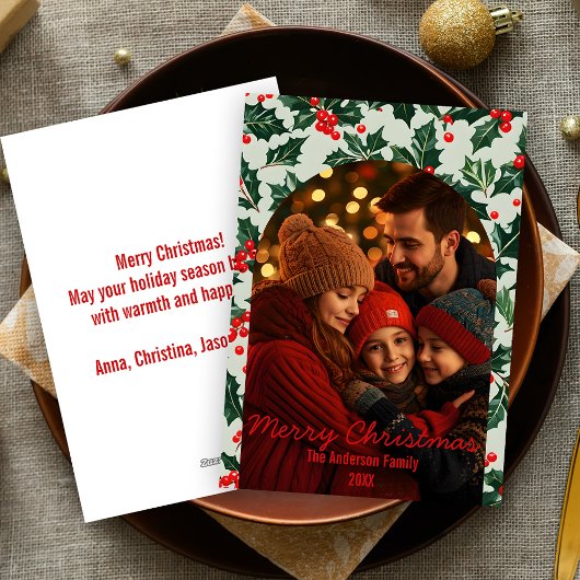 フェスティバルクリスマスアーチ形フォトフレーム シーズンカード