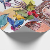 フェスティバルクリスマスイラストレーション包装紙 ラッピングペーパー (角)