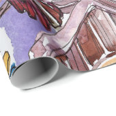 フェスティバルクリスマスイラストレーション包装紙 ラッピングペーパー (ロールコーナー)