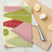 フェスティバルクリスマスイラストレーション キッチンタオル (四つ折り)